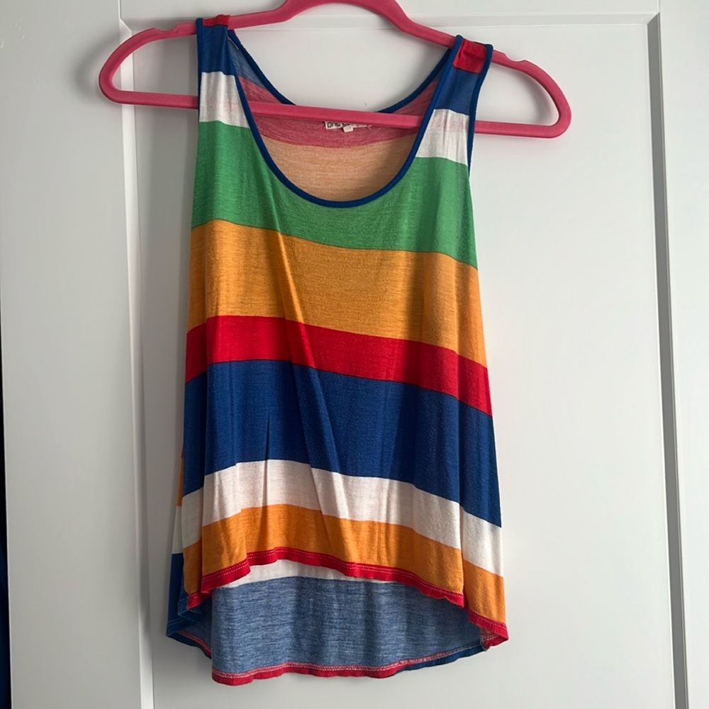 Multicolour flowy tank top